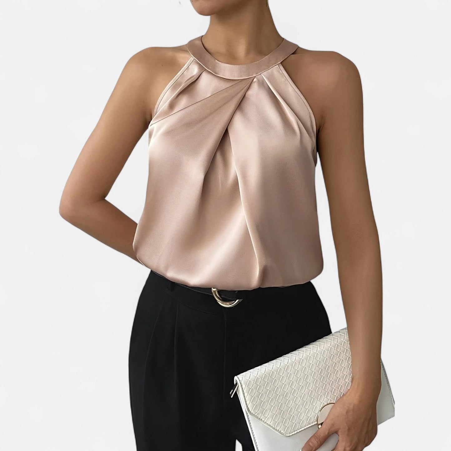 Shanely | Women’s Elegant Pleated Tank Top
