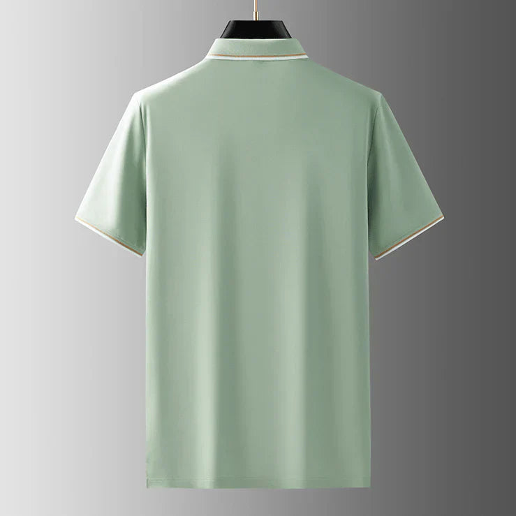 Vince | Men’s Short-Sleeve Polo Shirt with Spread Collar