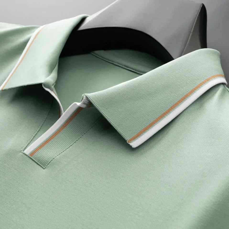 Vince | Men’s Short-Sleeve Polo Shirt with Spread Collar