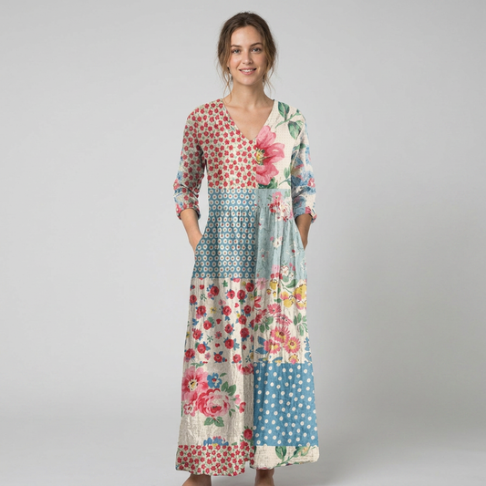 Cheryl | Retro Vintage Maxi Dress