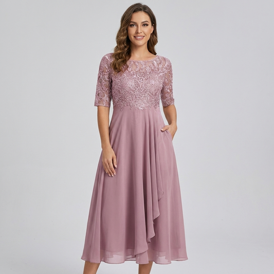Cynthia | Lace Midi Dress for Women