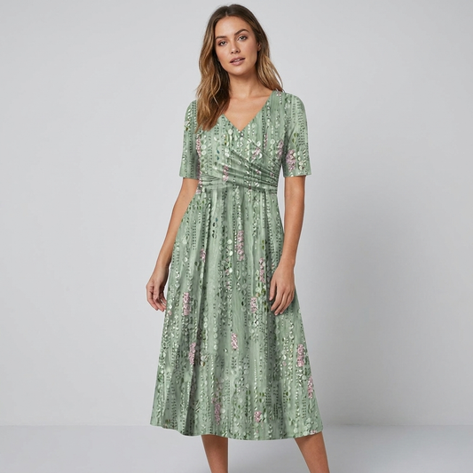 Donna | Floral Summer Boho Midi Dress
