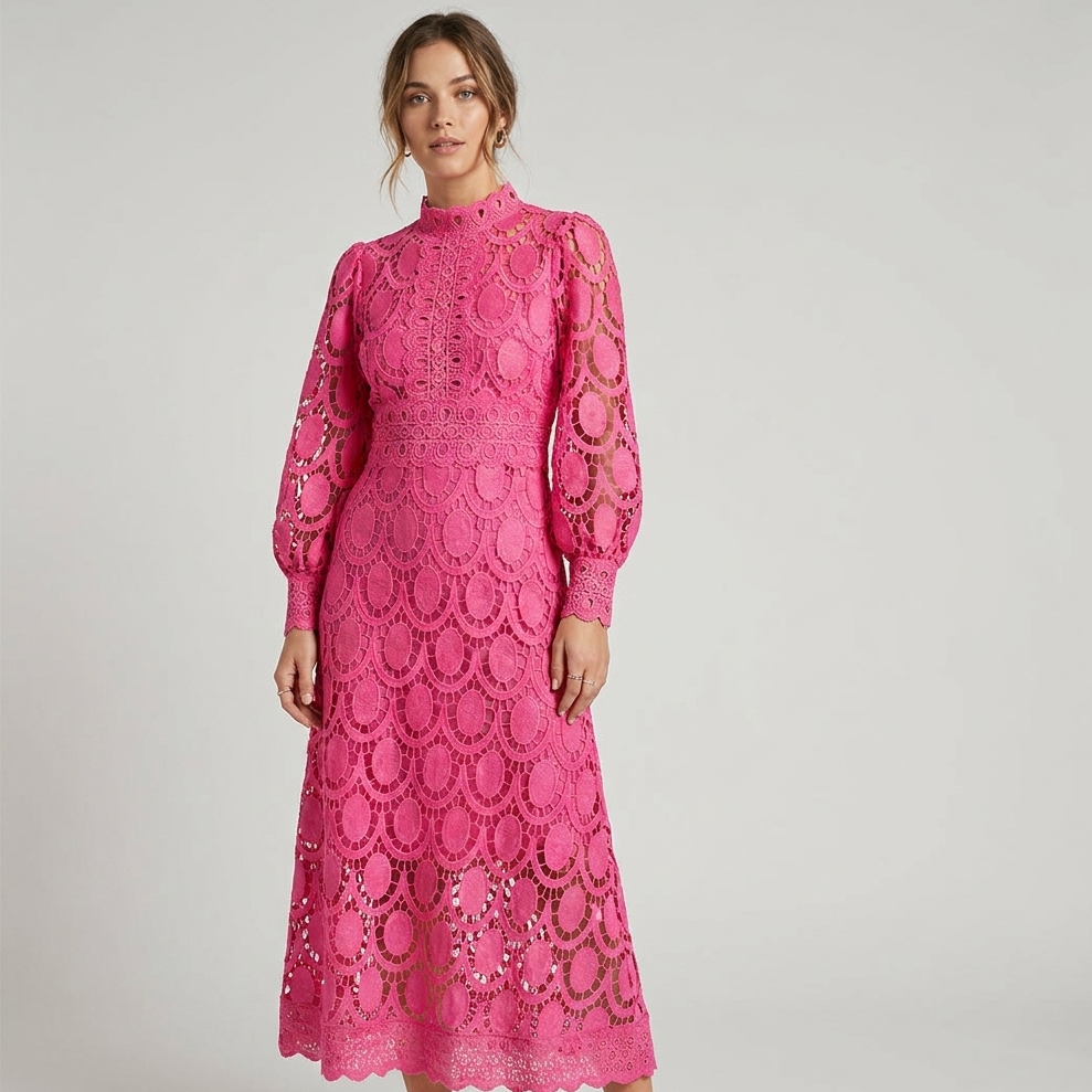 Jennifer | Lace Bodycon Midi Dress