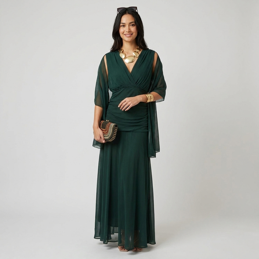 Pamela | V-Neck Maxi Dress