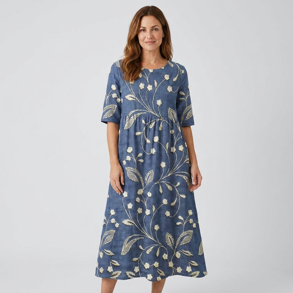 Virginia | Floral Midi Dress for Women